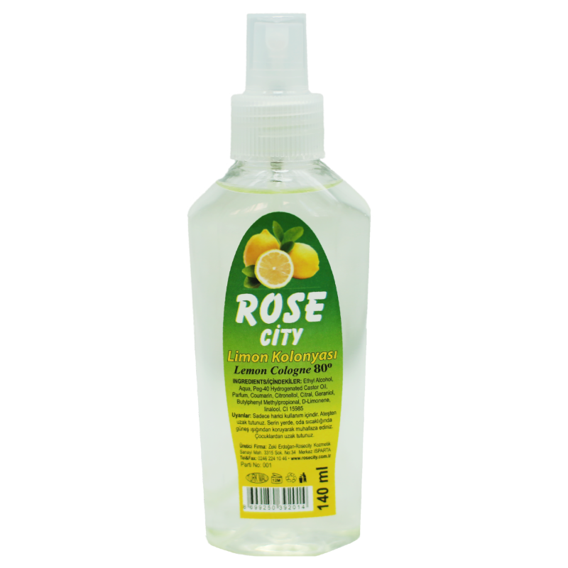 Rose City Limon Kolonyası 80° 140 ml. Sprey