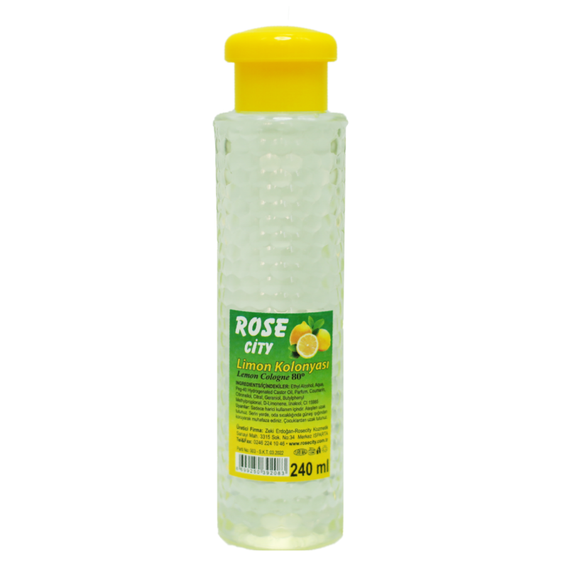 Rose City Limon Kolonyası 80° 240 ml.